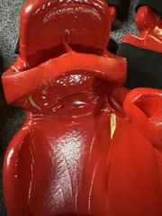 Red Martial Arts Sparring Foot And Hand Guards, Shin Guards Muay Thai Kickboxing