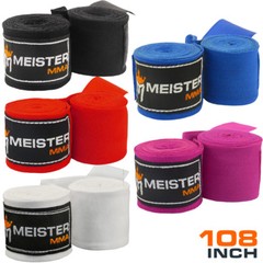 JUNIOR 108″ ELASTIC HAND WRAPS (PAIR) – MEISTER MMA Mexican Boxing Women Kids