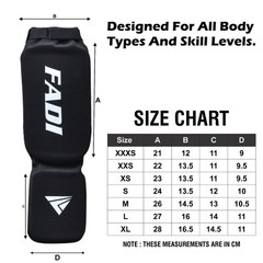 Fadi Shin Instep Guards MMA Muay Thai Kickboxing Sparring Training Pads Unisex