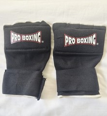 Pro Boxing Inner Gloves Quick Hand Wraps Boxing MMA Blk/Wht Size Large