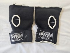 Pro Boxing Inner Gloves Quick Hand Wraps Boxing MMA Blk/Wht Size Large