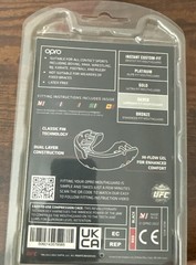 OPRO UFC MMA YOUTH Under 10 Mouthguard SILVER W/ Case & Fitting Cage