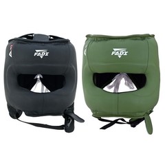 FADI Sports A1 Leather Headgear – 2 Pair L/XL Black Green MMA Boxing Sparring