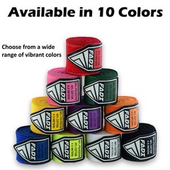 Fadi Sports Red 180″ 120″ Boxing Hand Wraps Elastic MMA Muay Thai Wrist Support