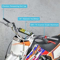 Universal 7/8″ 22mm Dirt Bike Handlebars with Chest Protector Pad for Black