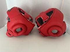2 Century Brave Open-Faced Headgear Advanced Foam Core RED Large/XLarge preowned