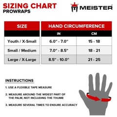 MEISTER GEL PADDED PROWRAPS Inner Hand Wrap Gloves – MMA Boxing Wrist Fight PAIR