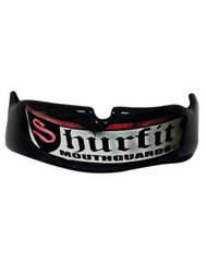 Shurfit Custom Fit Mouth Guard Boil & Bite Red Black White Mouthguard Mouthpiece