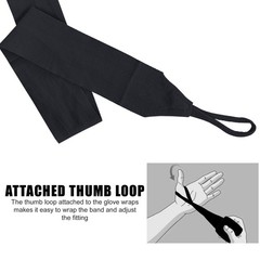 Farabi Kids Hand Wraps Strethcable 2.5 Meter Long (2.50 Meters), Black