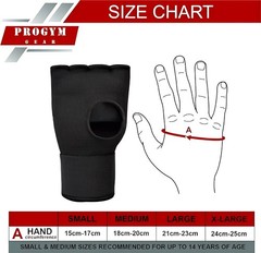 Progym Gel Padded Inner Gloves with Hand Wraps MMA Muay Thai Boxing Fight Pair
