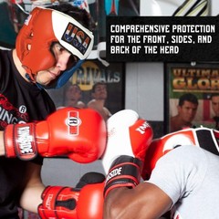 Ringside Competition Boxing Headgear Black Lightweight Durable Sparring Gear