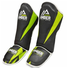Amber Pro Style Competition Muay Thai Shin Guards with Instep Protection