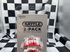 Battle Sports Youth Fang Mouthguard 2-Pack With Straps