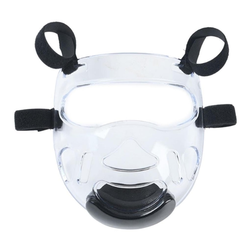 Taekwondo Face Shield Boxing Headgear Transparent Detachable Protector Sanda