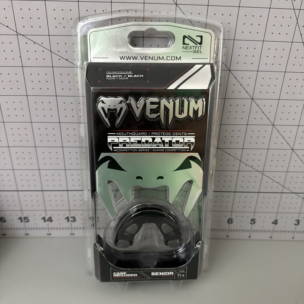 Venum Predator Competition Series Senior Mouthguard Black Gray