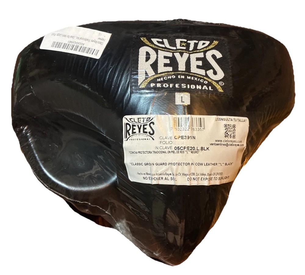 New Cleto Reyes Professional Boxing Groin/Kidney Guard Black Size L