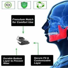 Double Mouth Guard Gum Shield Teeth Protector Boil Bit Football, Boxing, Rugby