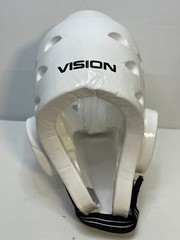 DXV Vision Tae Kwon Do karate open face headgear youth child white