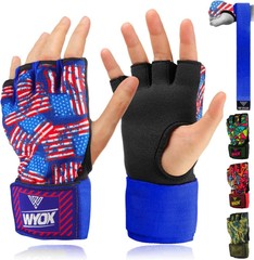 WYOX Quick Gel Hand Wraps for Boxing Gloves MMA Kickboxing – EZ-Off & On -Padded