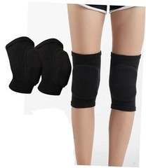 Knee Pads Sponge Knee Brace Breathable Flexible Elastic Medium Black 1Pair
