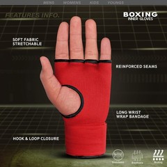 Hybrid Weight Lifting Hand Wraps Gel Inner Gloves for MMA Muay Thai Fitness