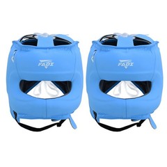 FADI Sports A1 Leather Boxing Headgear 2 Pack S/M Blue MMA Muay Thai Guard