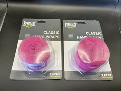 2 Everlast Classic Hand Wraps 120 Inches Boxing, Fitness, MMA Training, PINK NEW