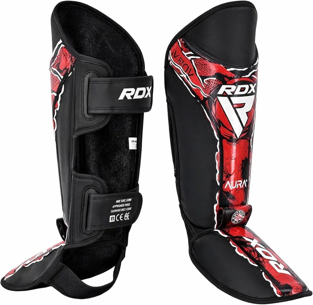 New RDX Shin Instep, Leg Instep Pads, MMA Martial Arts, Size: Large