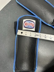 Combat Sports Hook And Loop MMA Shin Guards Large Blue Black