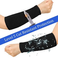Sintege 3 Pairs Arm Protectors for Thin Skin and Bruising Cut 7.9 Inch, Black