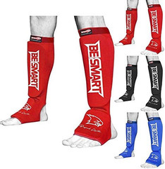 BS Shin Instep Pads MMA Leg Foot Guards Muay Thai Kick Boxing Guard Protector