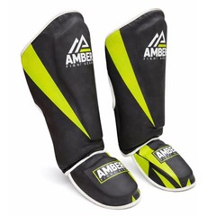 Amber Pro Style Competition Muay Thai Shin Guards with Instep Protection