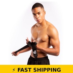 Venum 180-Inch Boxing Hand Wraps – Black/White – Unisex