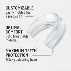 Sports Mouth Guard – 2 Pack Made in USA, Custom Fit Mouthguard for Adults &