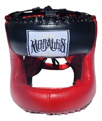Morales Red Kick Boxing Muay Thai Full Face Headgear Head guard Sparring MEXICO