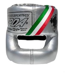 Silver Leather PRO Boxing Full Face Headgear String Made In MEXICO Adults Zepeda