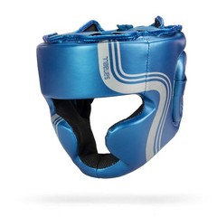 Sanabul Core Series Boxing Headgear for Men & Large-X-Large, Blue/Silver