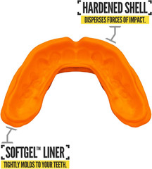2 Pack Orange Pro Mouthguards for Boxing, Jiu-Jitsu, MMA & Other Contact Sports
