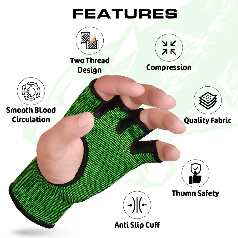Compression Sleeves Boxing Hand Wraps Elastic Quick Wraps Fist Protection Green