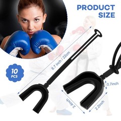 10 Pcs Strapped Mouth Guard Sports Mouthpiece for Football, Boxing, Basketball,
