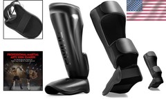 Padded MMA Shin Guards – Adjustable Muay Thai Leg Guards for Kickboxing Training