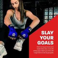 Hawk Padded Inner Gloves Training Gel Hand Wraps for Large-X-Large, Blue