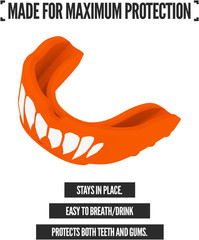 2 Pack Orange Pro Mouthguards for Boxing, Jiu-Jitsu, MMA & Other Contact Sports