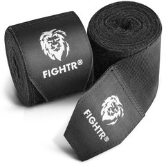 FIGHTR® Boxing Handwraps 160 inches semi-Elastic Hand pair of 160″, Black