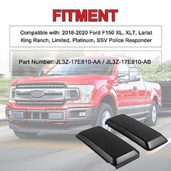 2Pcs F150 Front Bumper Guards Pads Cover Insert Cap Compatible with 18-20 F-150
