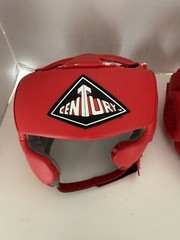 2 Century Brave Open-Faced Headgear Advanced Foam Core RED Large/XLarge preowned