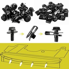 Universal Style Engine Under Cover Splash Shield Guard Body Bolts Bumper 45PCS