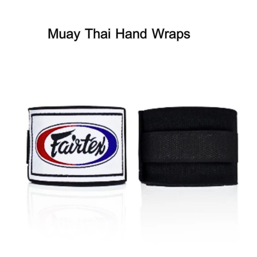 Fairtex HW2 Boxing Hand Wraps 180″ Cotton Stretch 1 Pairs Black